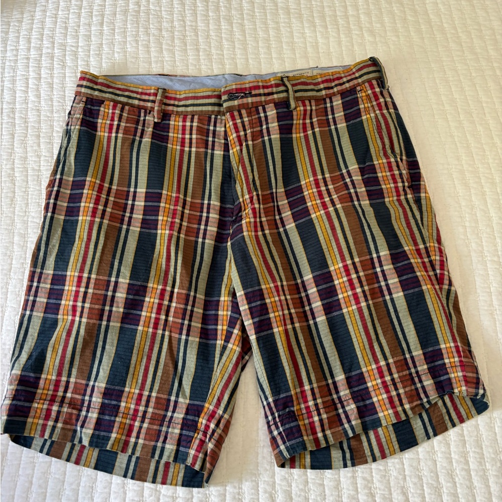 Ralph Lauren Red and Yellow Flat Front Shorts